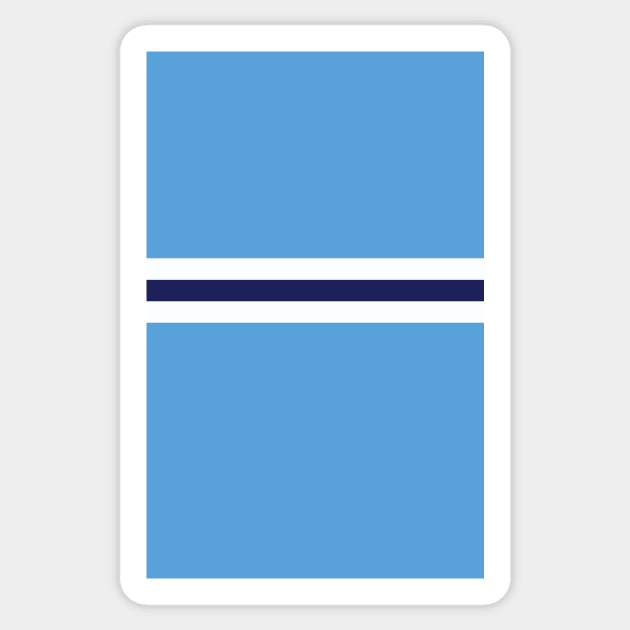 Manchester City Blue White Navy Colours Bar Design Sticker by Culture-Factory